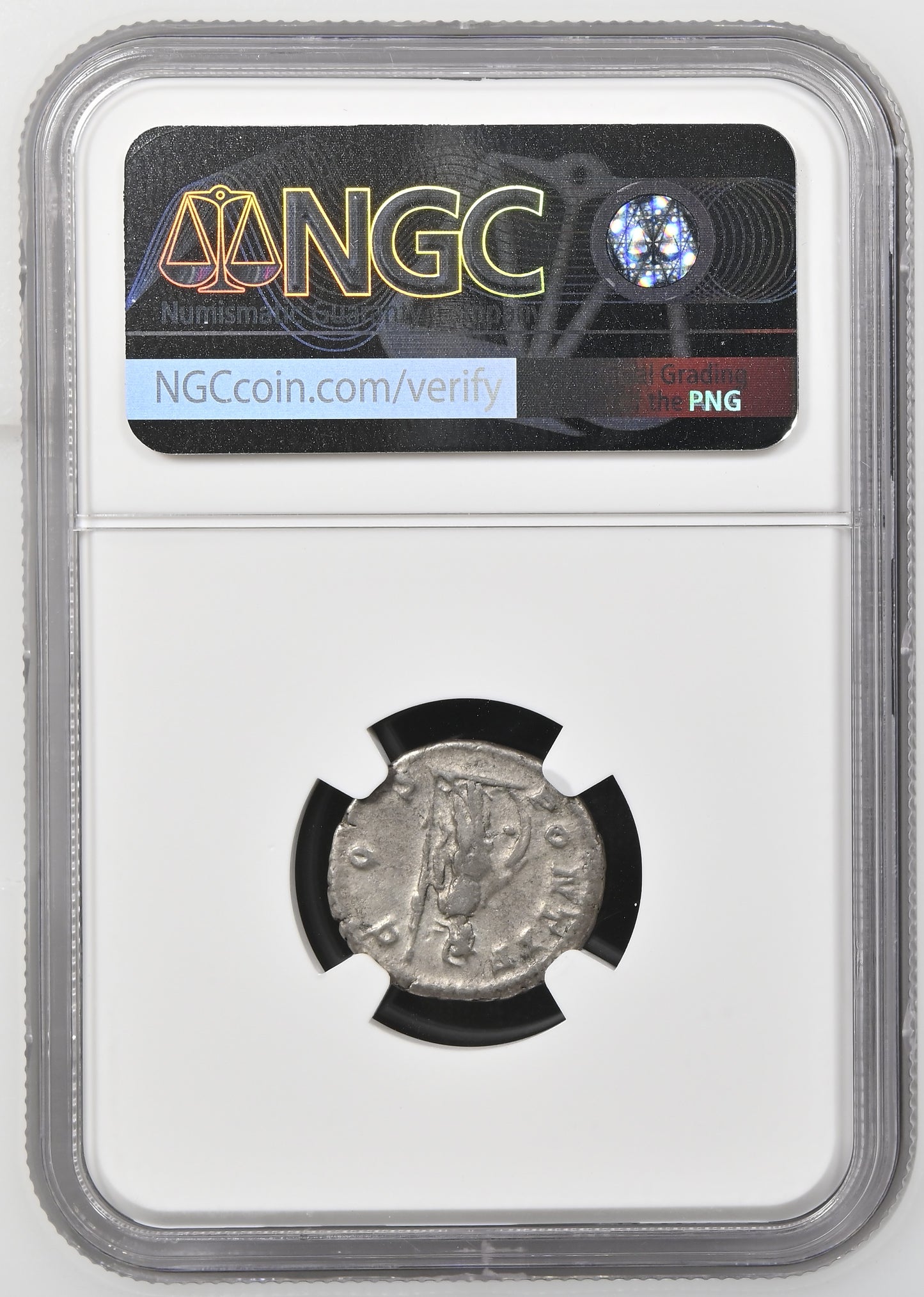 Roman Empire - Geta - Silver Denarius - NGC Ch VF - RIC:30