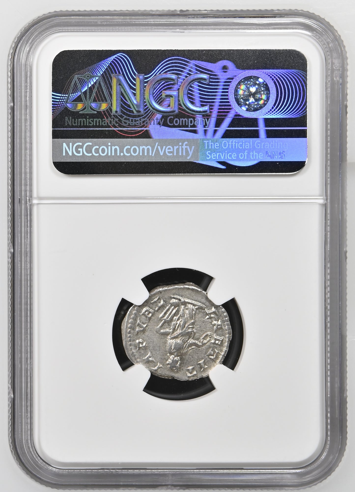 Roman Empire - Elagabalus - Silver Denarius - NGC Ch XF - RIC:95b