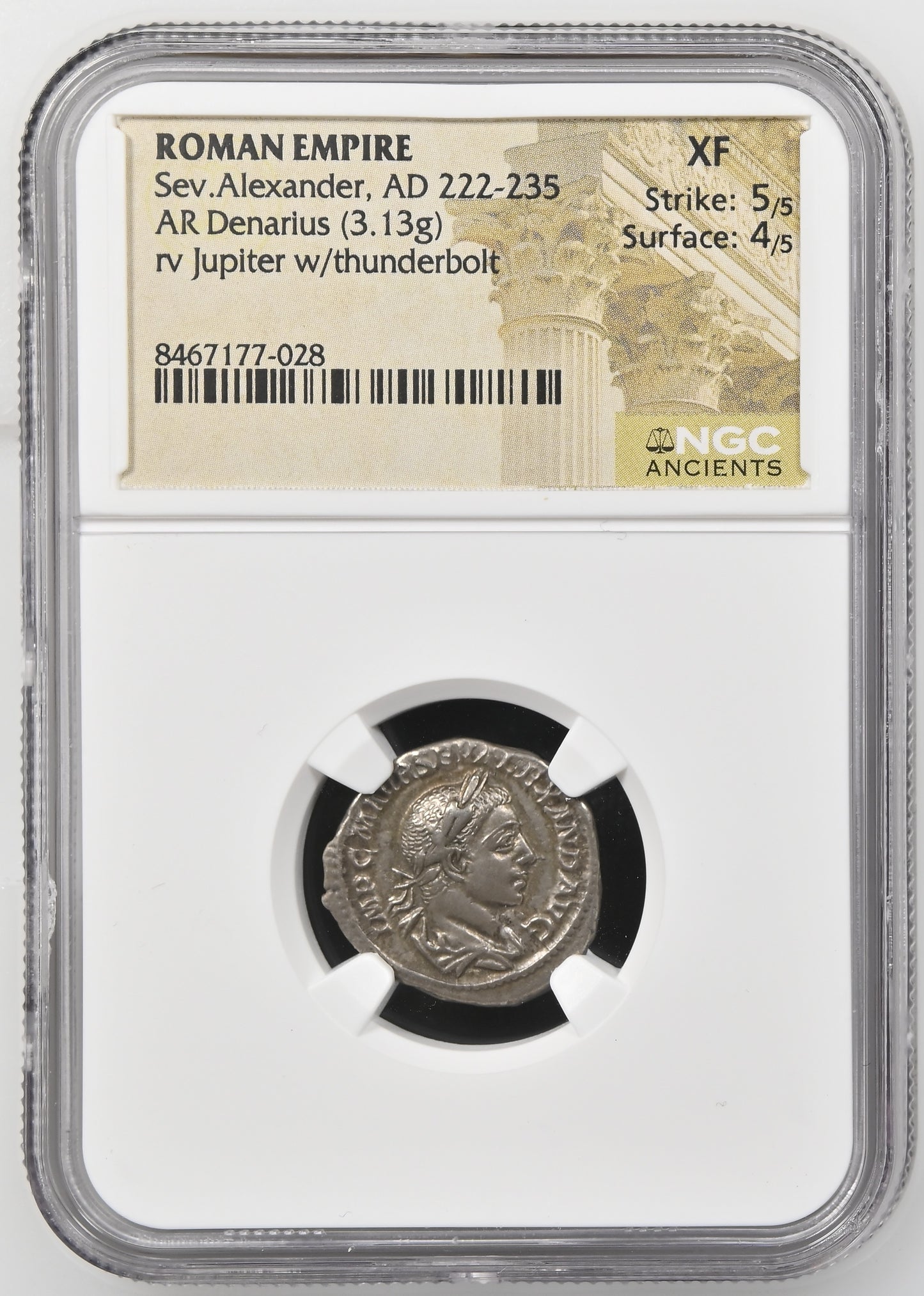 Roman Empire - Severus Alexander - Silver Denarius - NGC XF - RIC:2