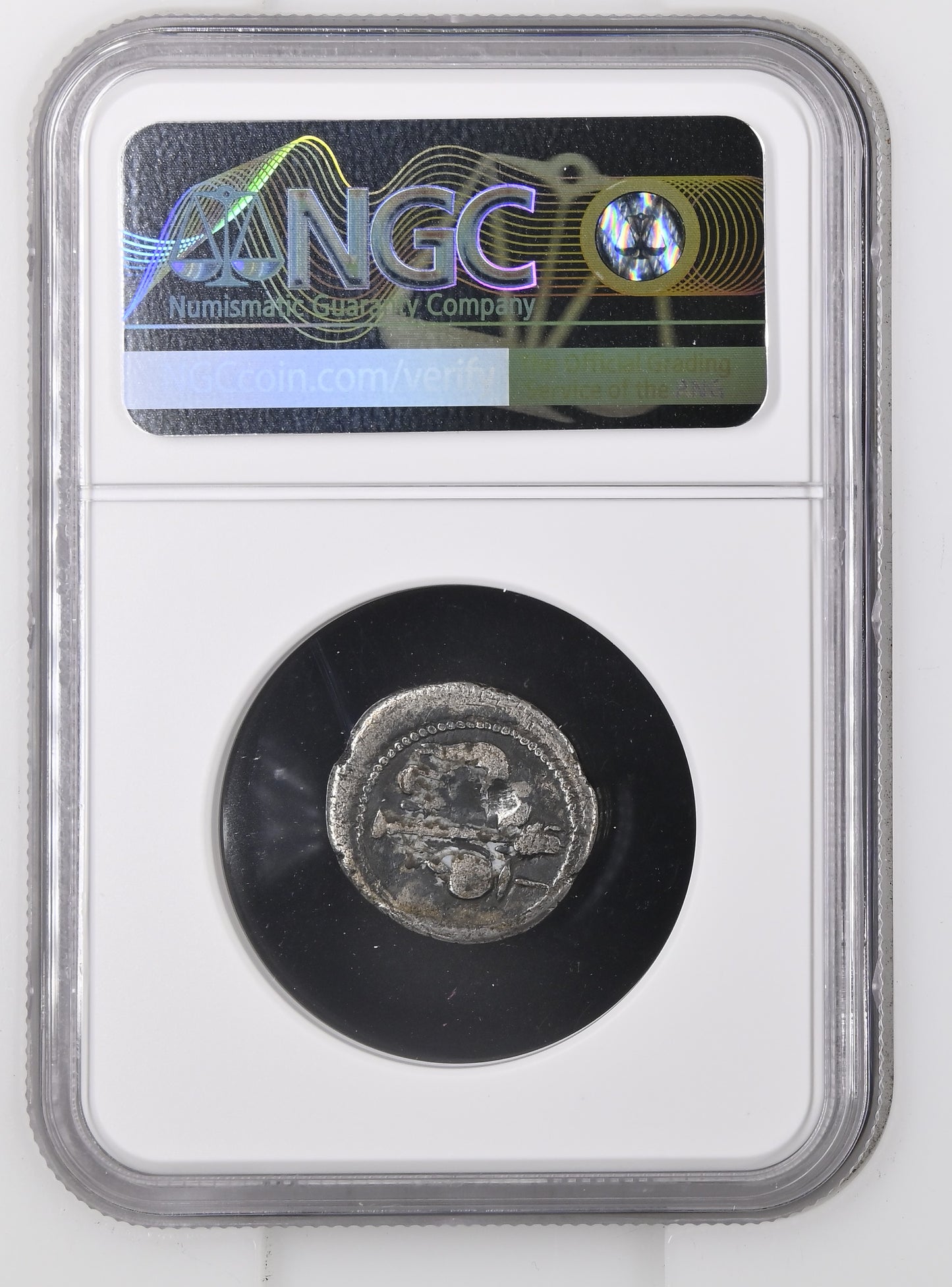 Roman Imperatorial - Julius Caesar - Silver Denarius - NGC F - Crawf. 443/1
