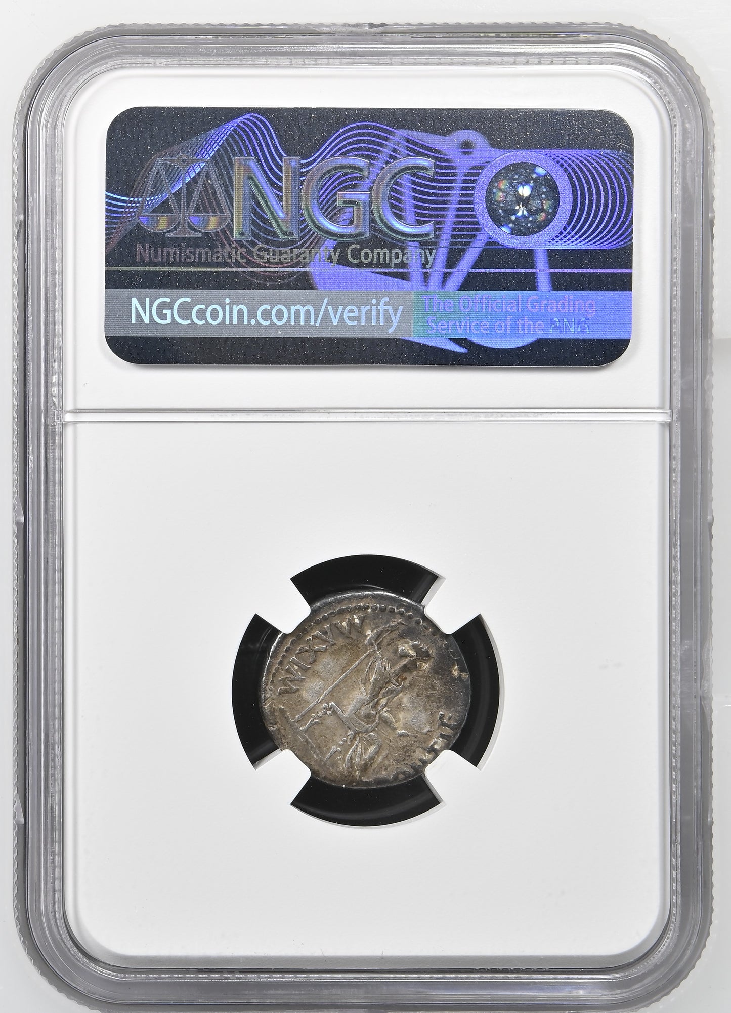 Roman Empire - Tiberius - Silver Denarius - NGC VF - RIC:30