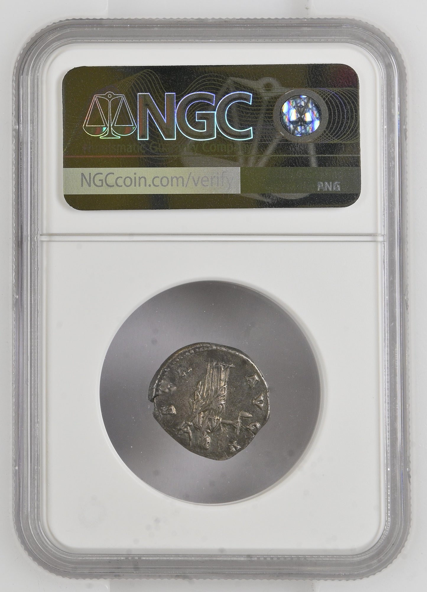 Roman Empire - Faustina I - Silver Denarius - NGC Ch VF - RIC:368
