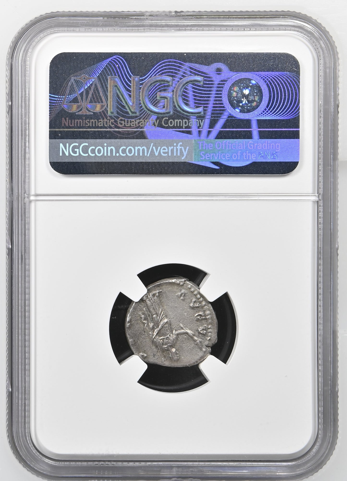 Roman Empire - Faustina I - Silver Denarius - NGC Ch XF - RIC:356a