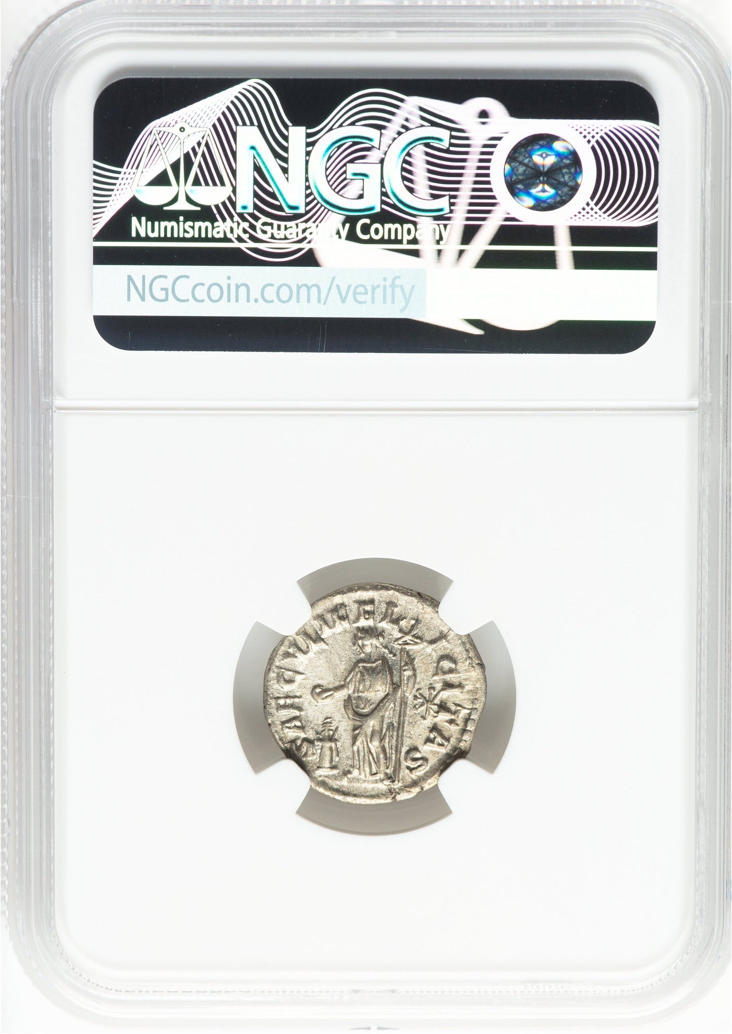 Roman Empire - Julia Maesa - Silver Denarius - NGC Ch VF