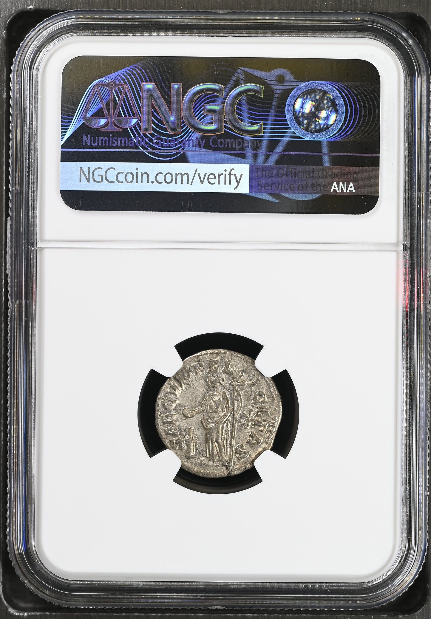 Roman Empire - Julia Maesa - Silver Denarius - NGC Ch VF