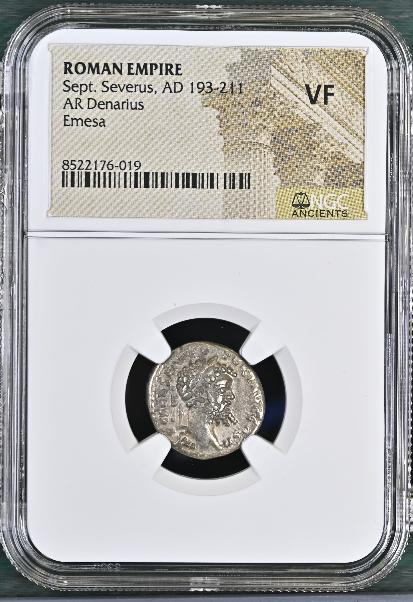 Roman Empire - Septimius Severus - Silver Denarius - NGC VF