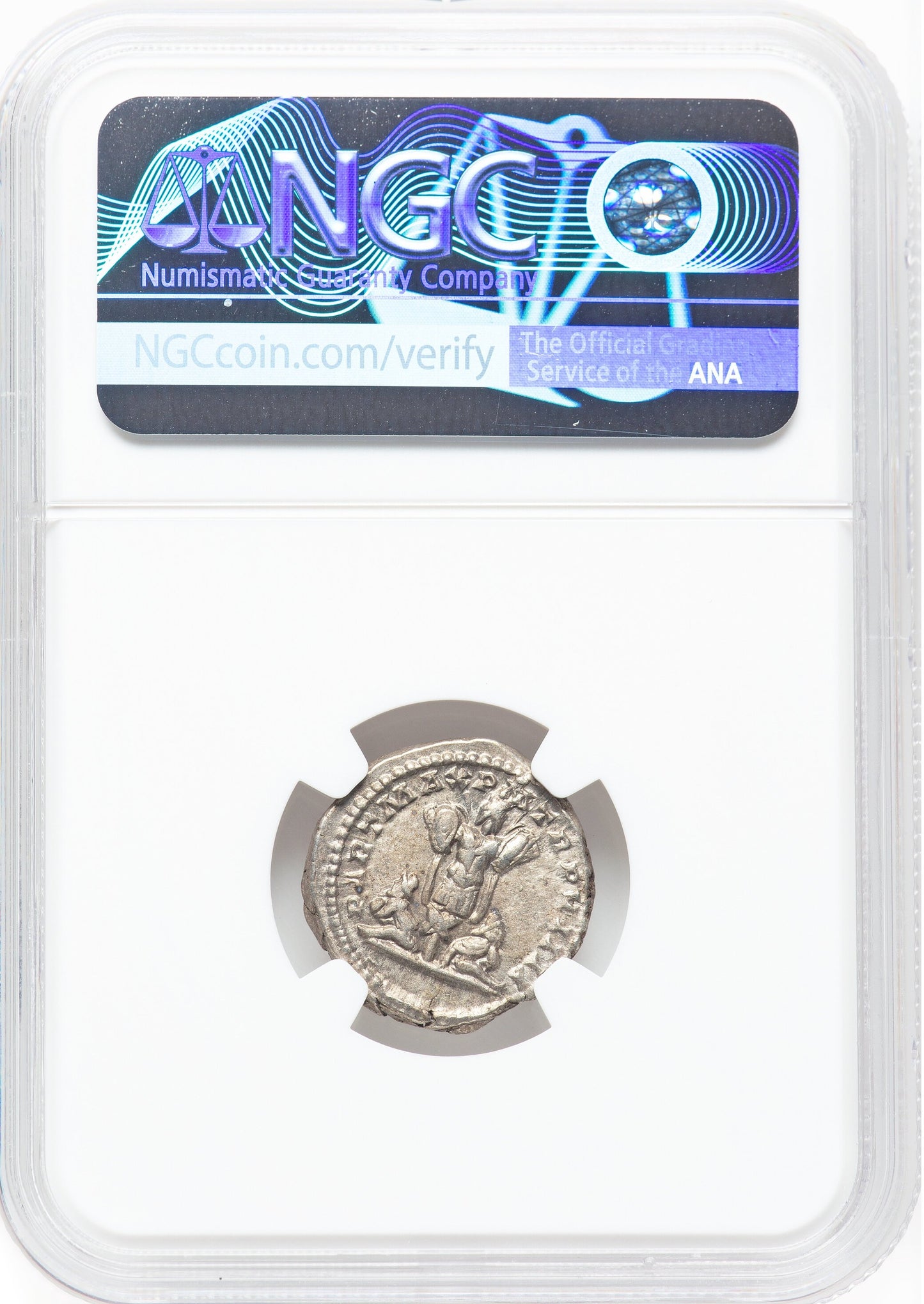 Roman Empire - Septimius Severus - Silver Denarius - NGC XF