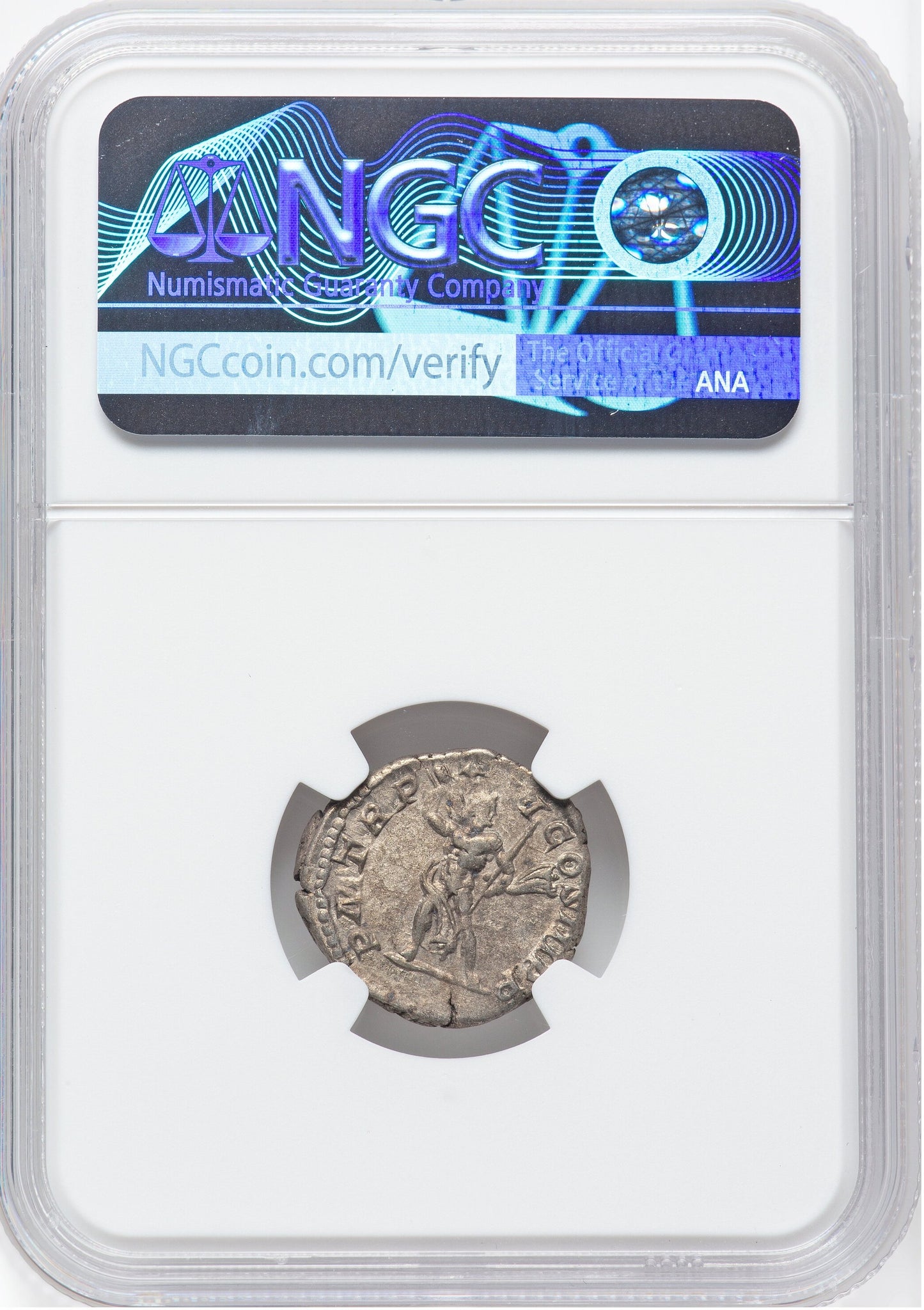 Roman Empire - Septimius Severus - Silver Denarius - NGC Ch VF