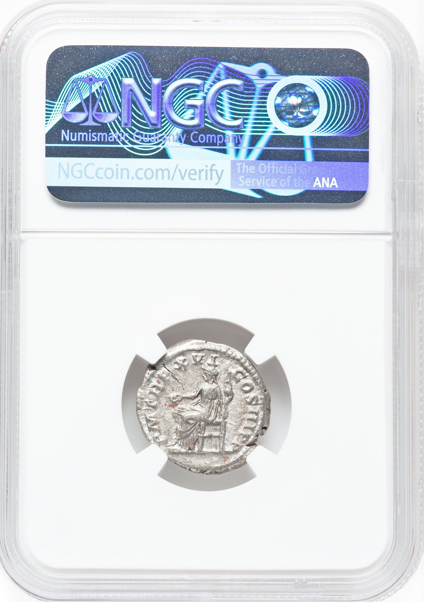 Roman Empire - Septimius Severus - Silver Denarius - NGC XF - RIC:197