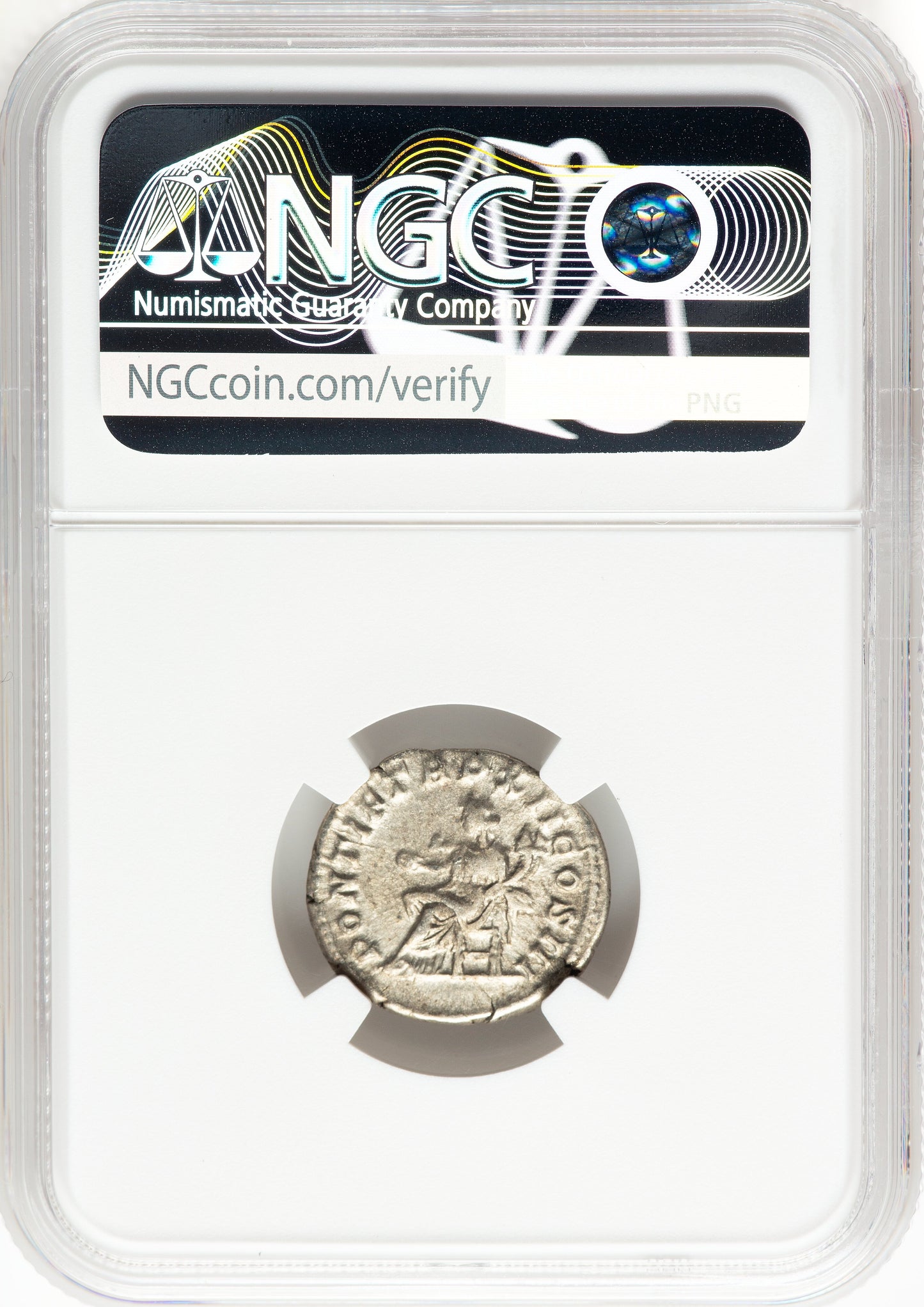 Roman Empire - Caracalla - Silver Denarius - NGC Ch VF