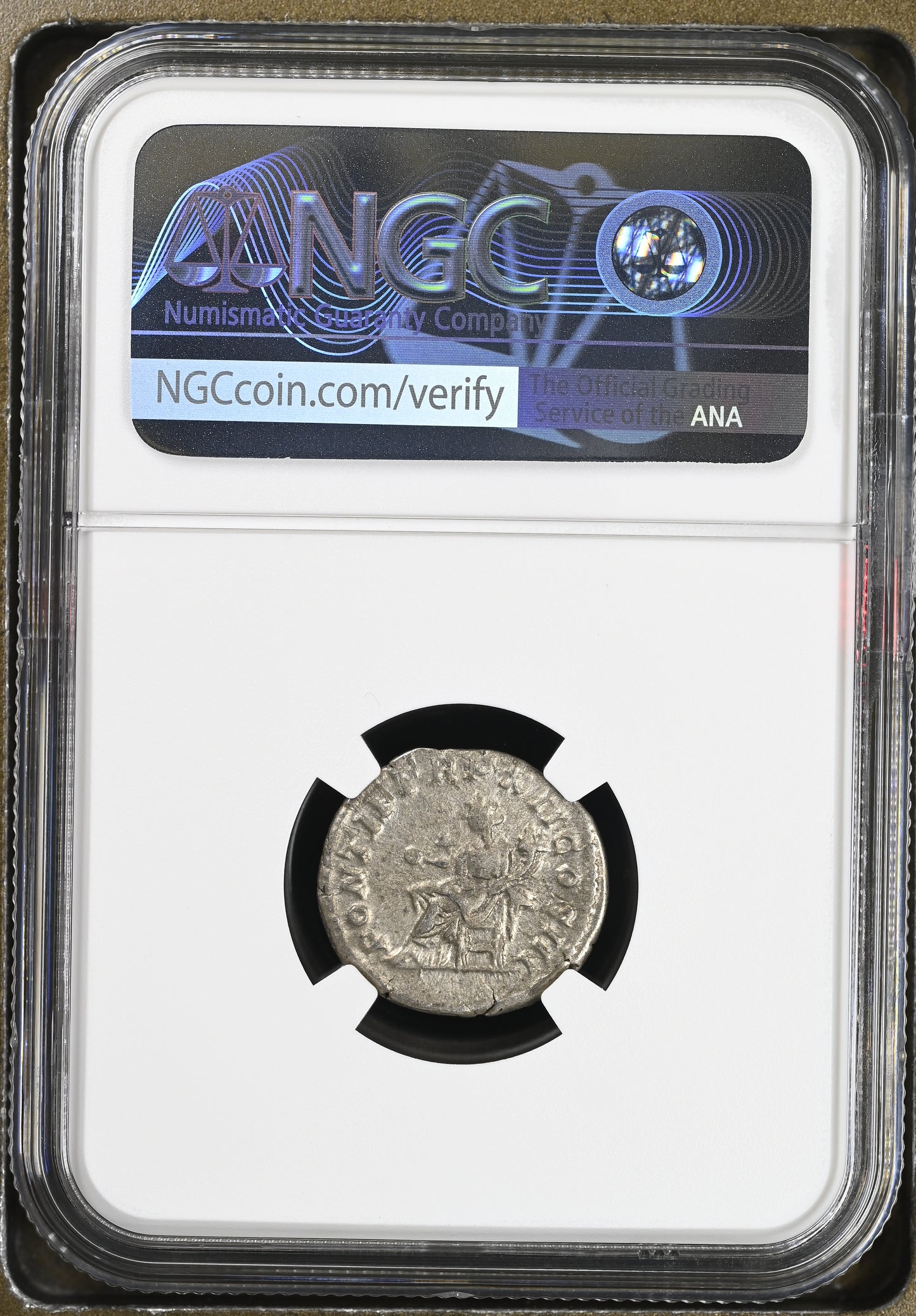 Roman Empire - Caracalla - Silver Denarius - NGC Ch VF