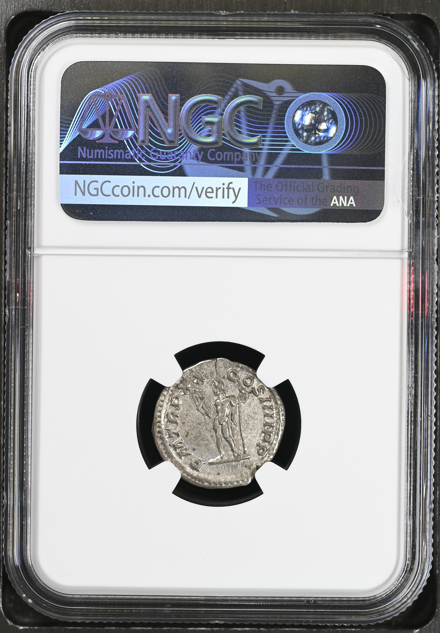 Roman Empire - Caracalla - Silver Denarius - NGC Ch VF