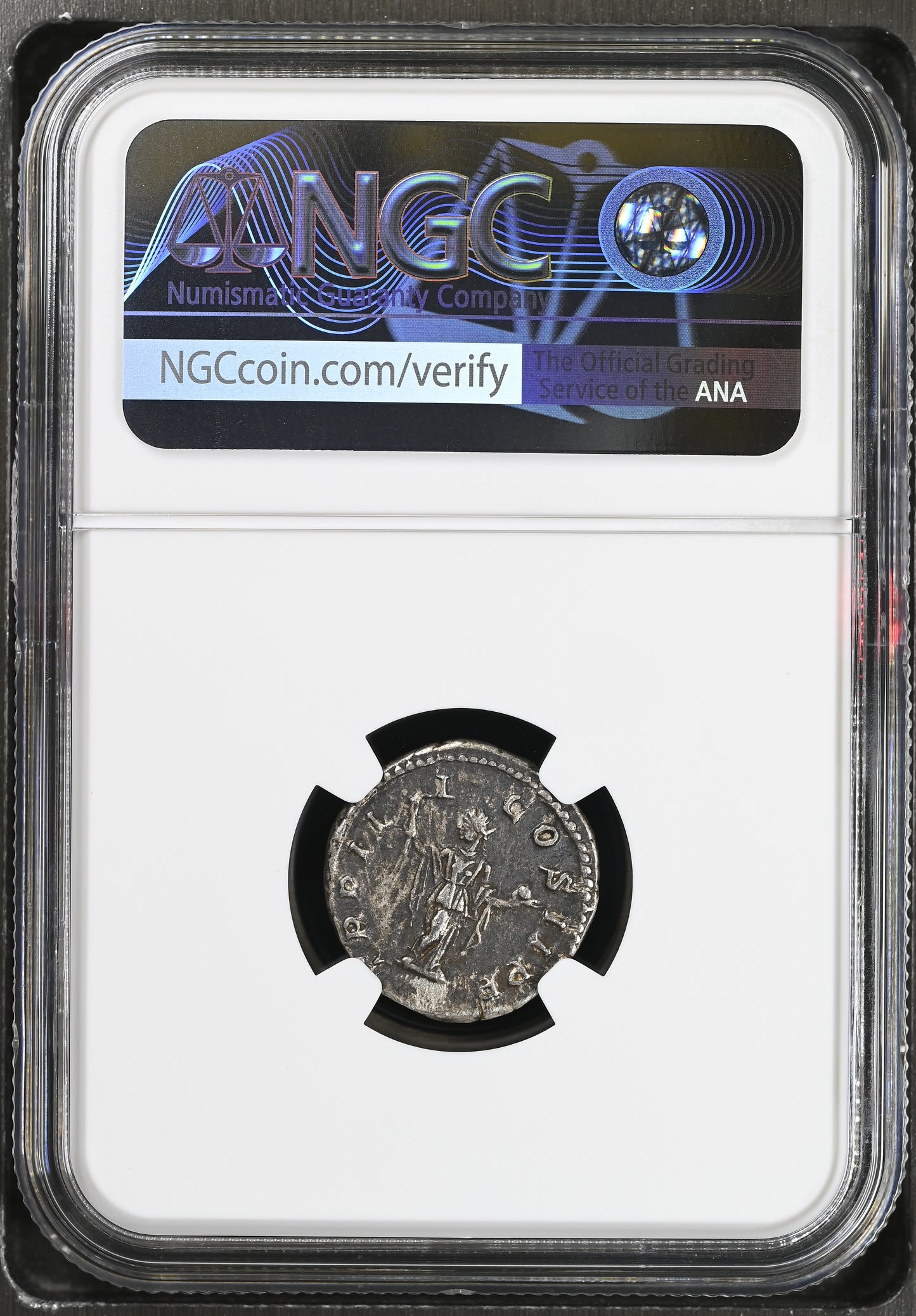 Roman Empire - Geta - Silver Denarius - NGC Ch VF