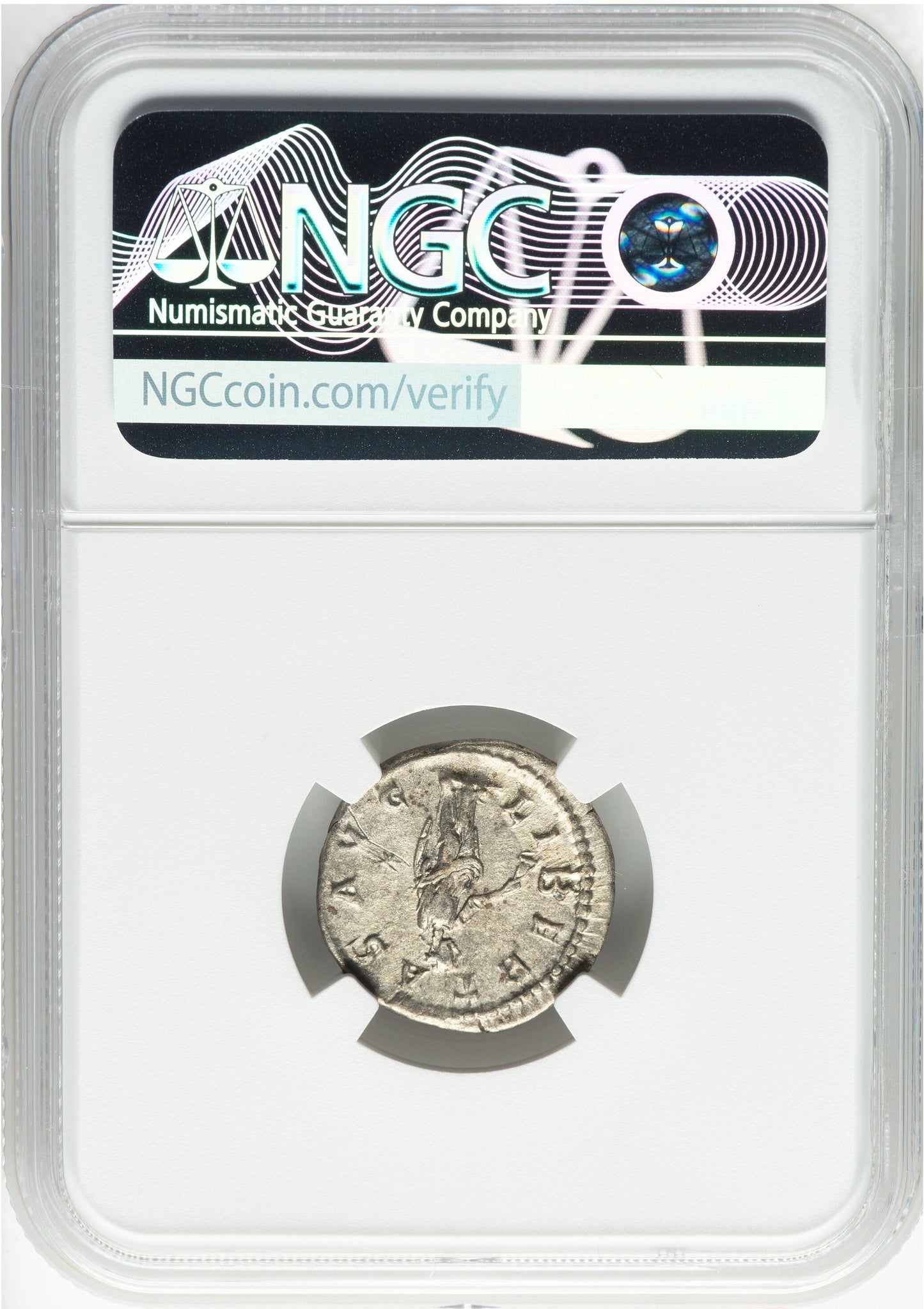 Roman Empire - Elagabalus - Silver Denarius - NGC Ch VF