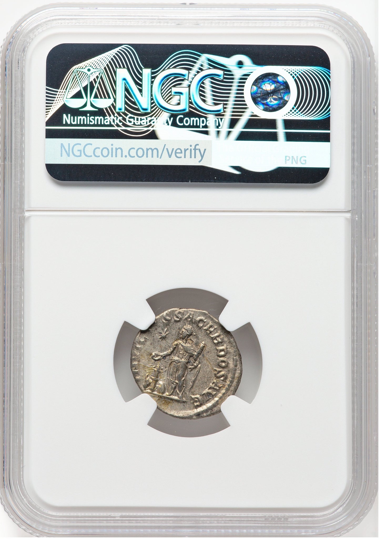 Roman Empire - Elagabalus - Silver Denarius - NGC XF