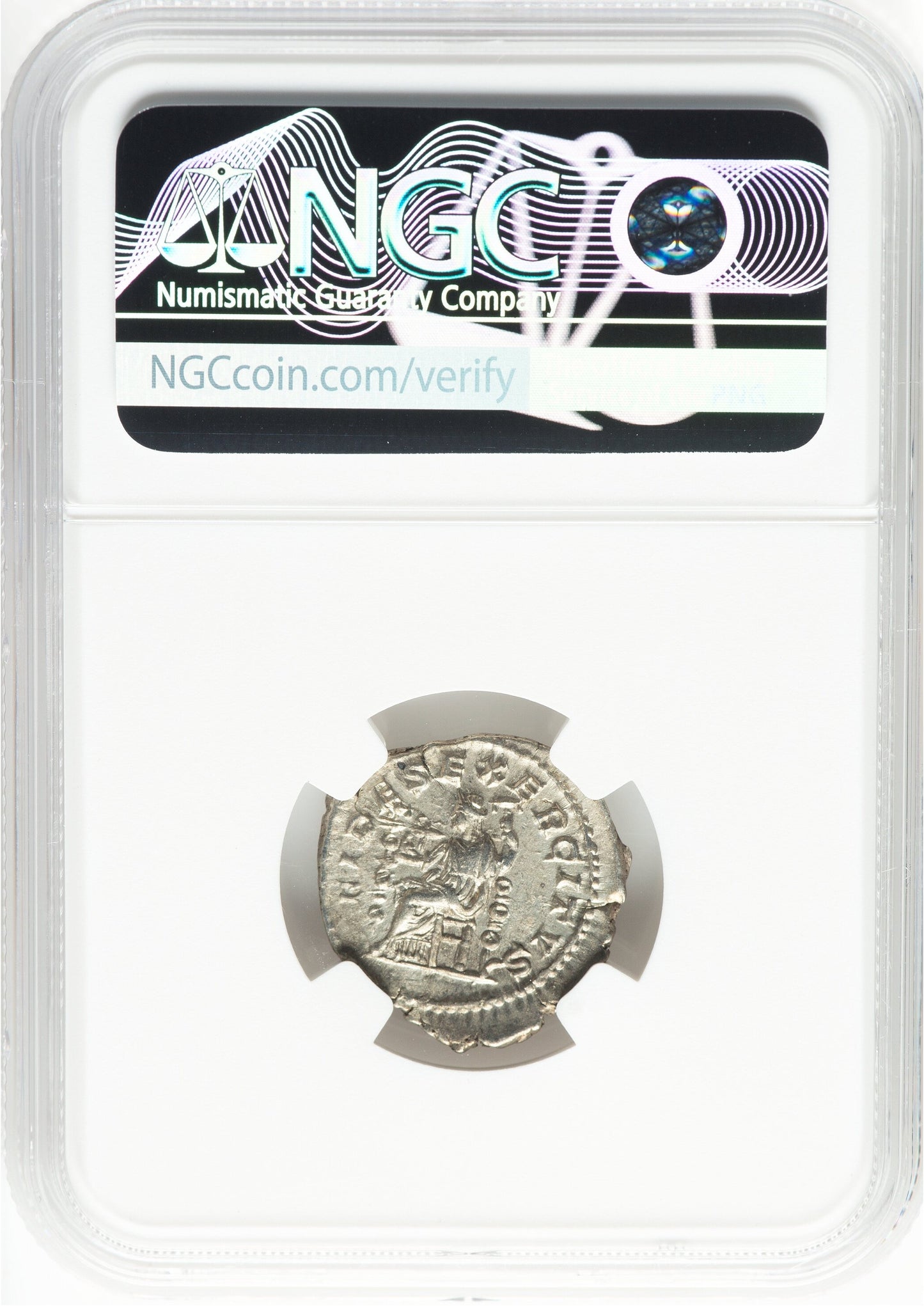 Roman Empire - Elagabalus - Silver Denarius - NGC XF