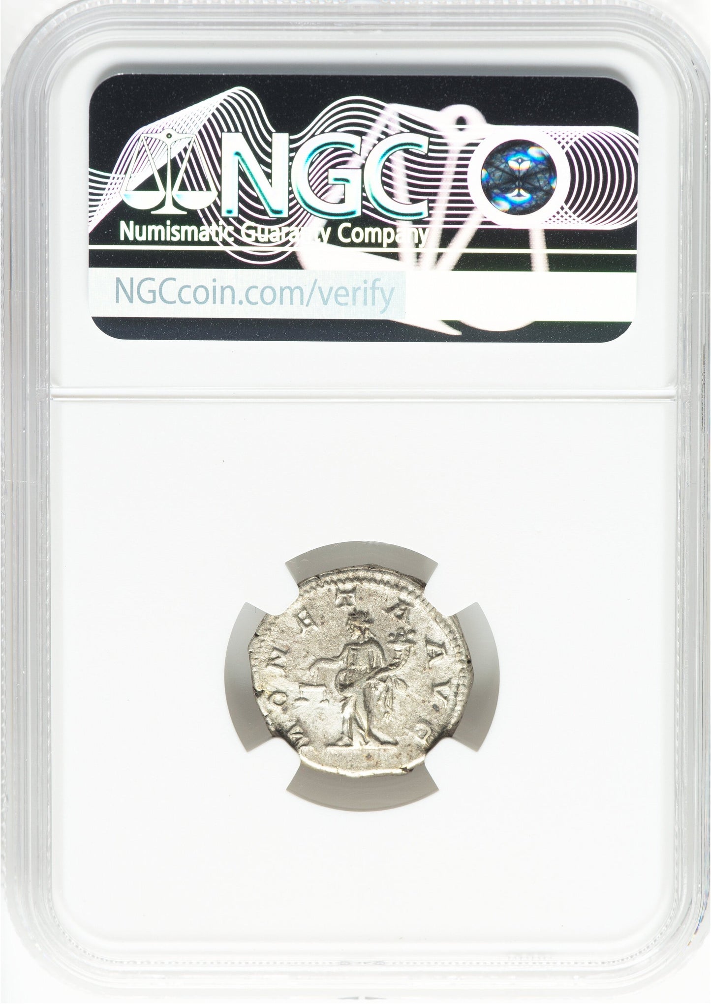 Roman Empire - Caracalla - Silver Denarius - NGC Ch VF