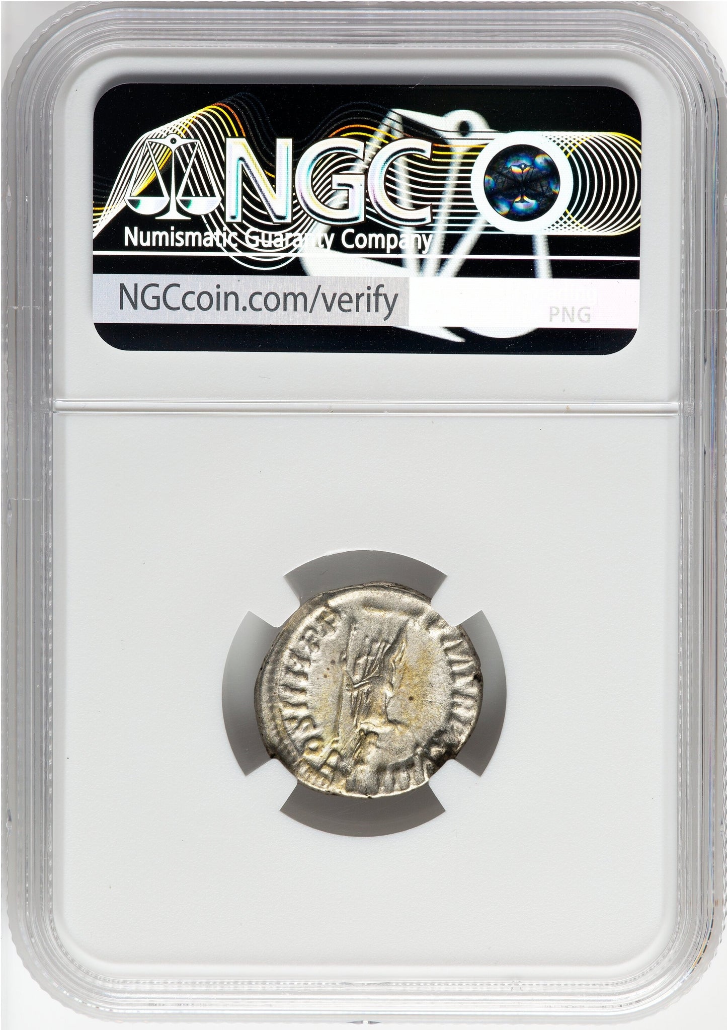 Roman Empire - Caracalla - Silver Denarius - NGC Ch VF