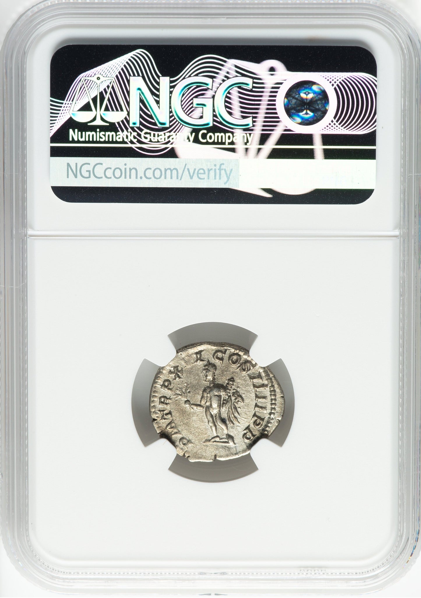 Roman Empire - Caracalla - Silver Denarius - NGC Ch VF