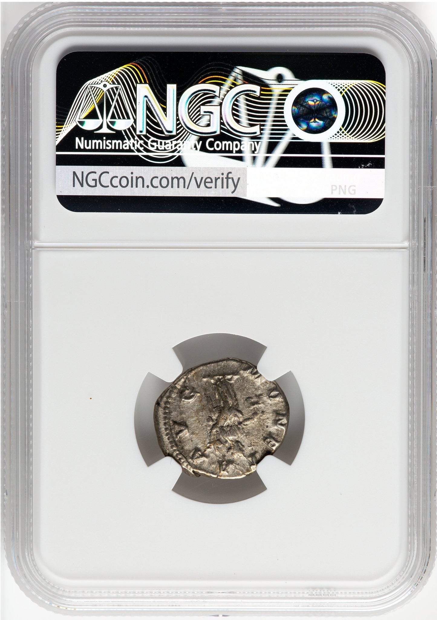Roman Empire - Caracalla - Silver Denarius - NGC Ch VF