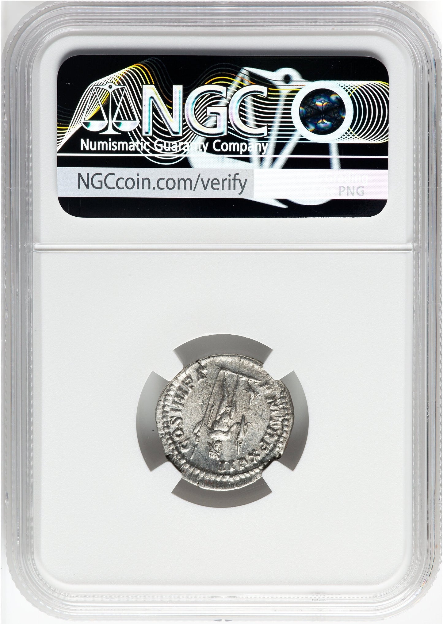 Roman Empire - Caracalla - Silver Denarius - NGC Ch VF