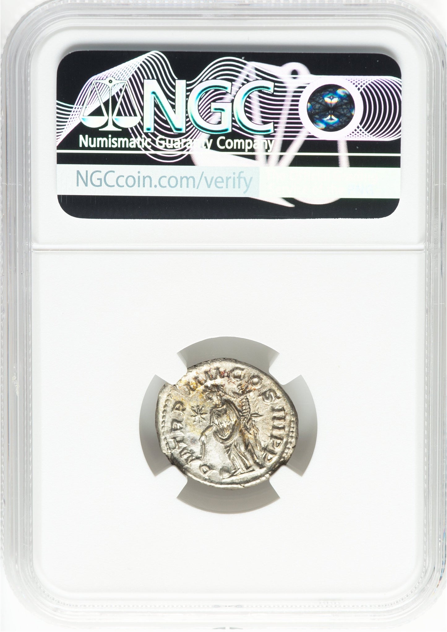 Roman Empire - Elagabalus - Silver Denarius - NGC XF