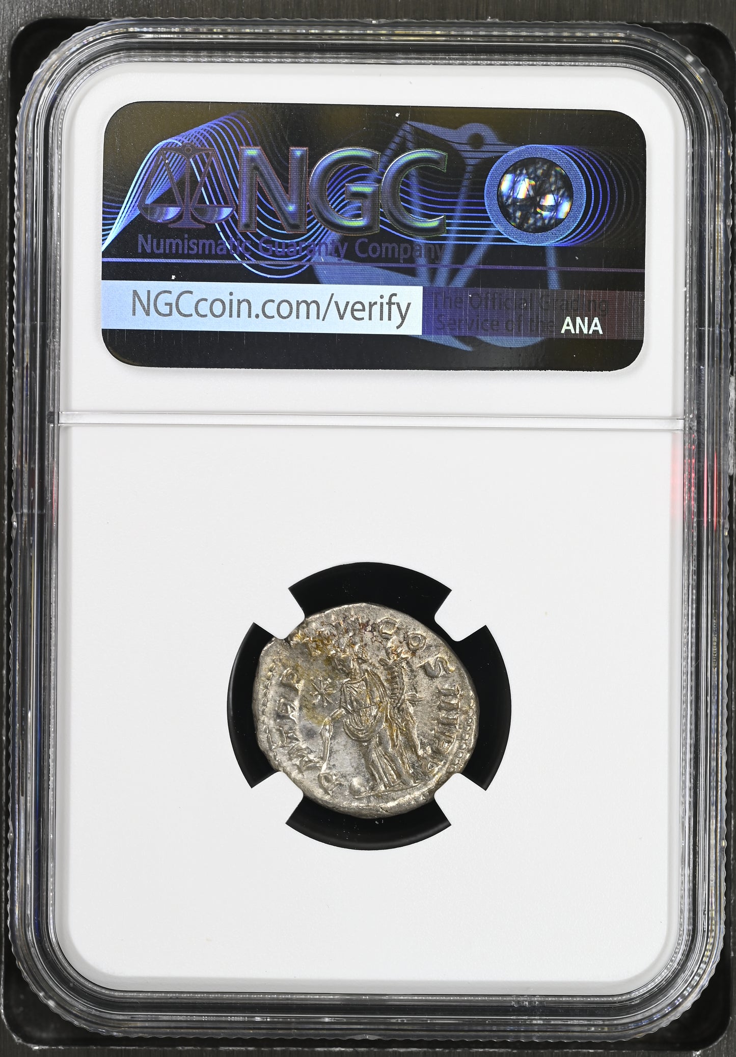Roman Empire - Elagabalus - Silver Denarius - NGC XF