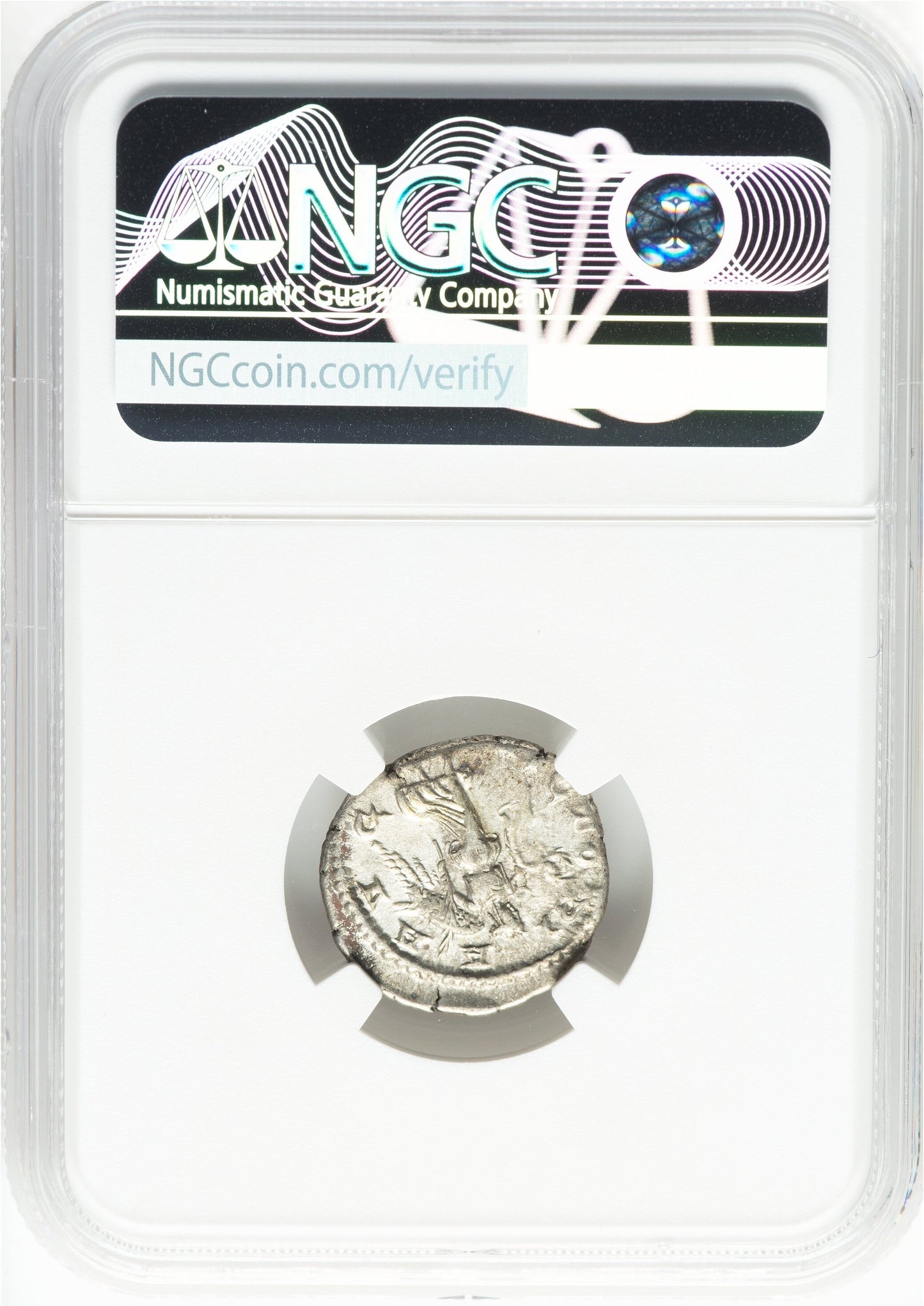 Roman Empire - Elagabalus - Silver Denarius - NGC Ch VF