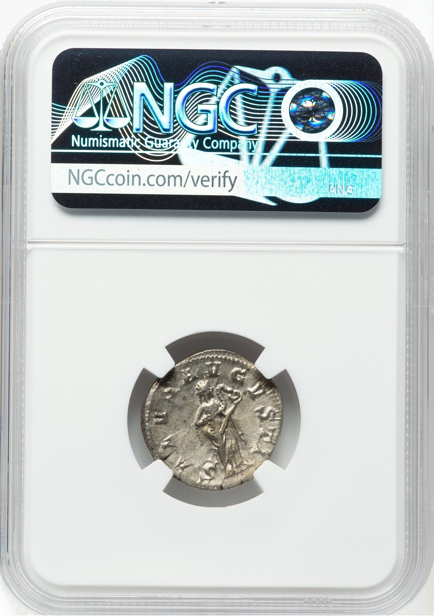 Roman Empire - Gordian III - Silver Denarius - NGC Ch XF