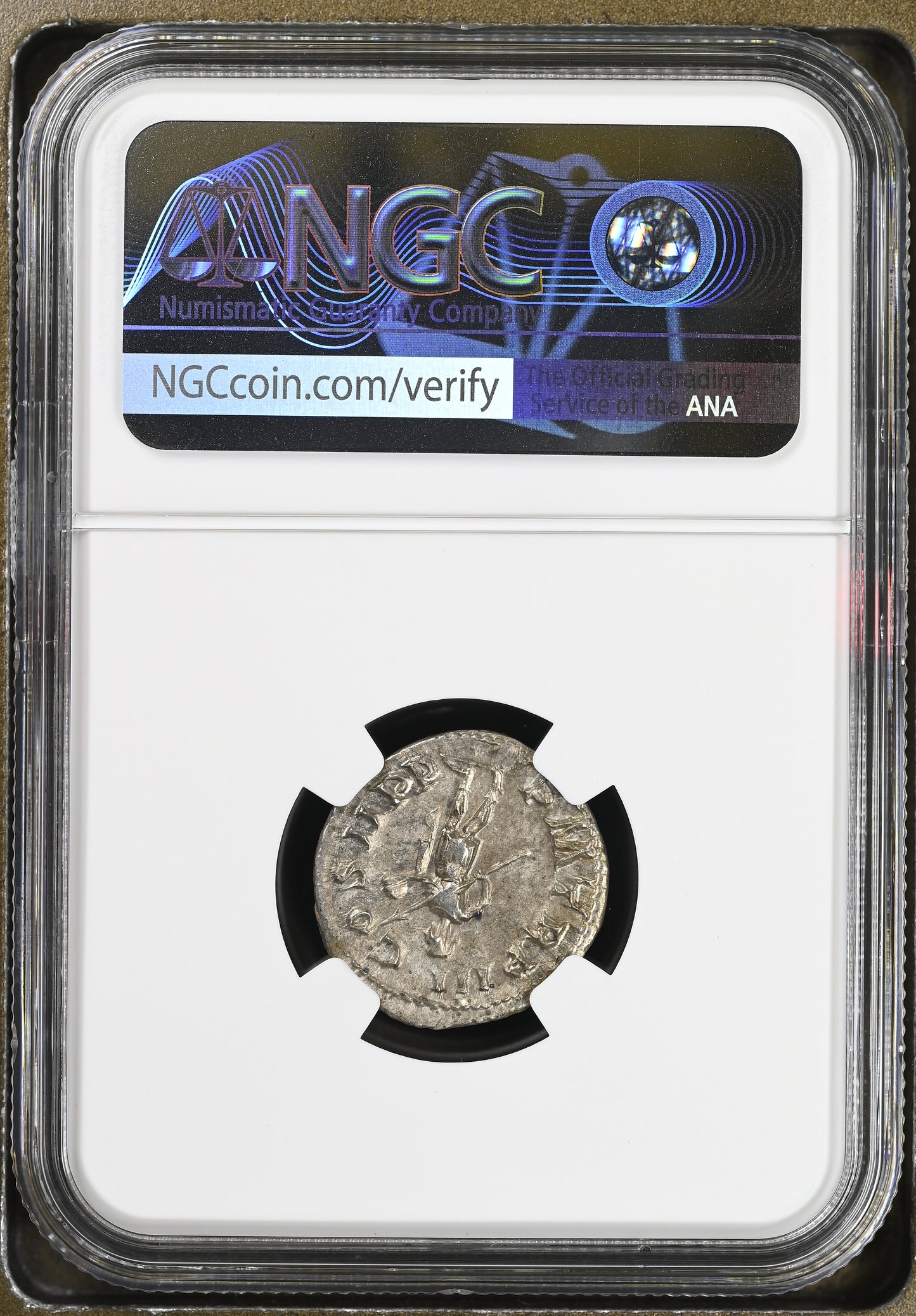 Roman Empire - Gordian III - Silver Denarius - NGC Ch XF