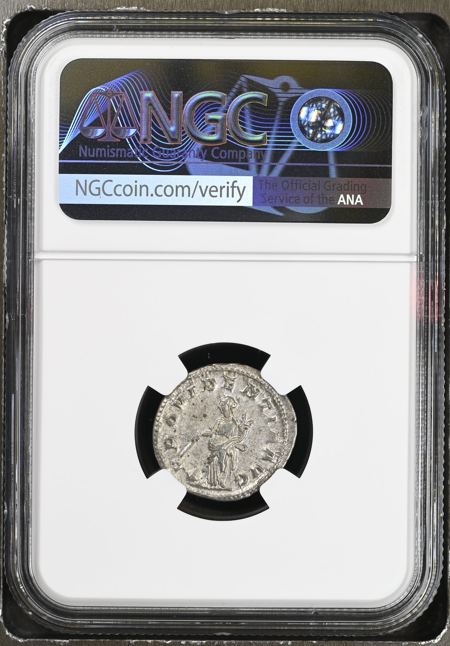 Roman Empire - Maximinus I - Silver Denarius - NGC XF