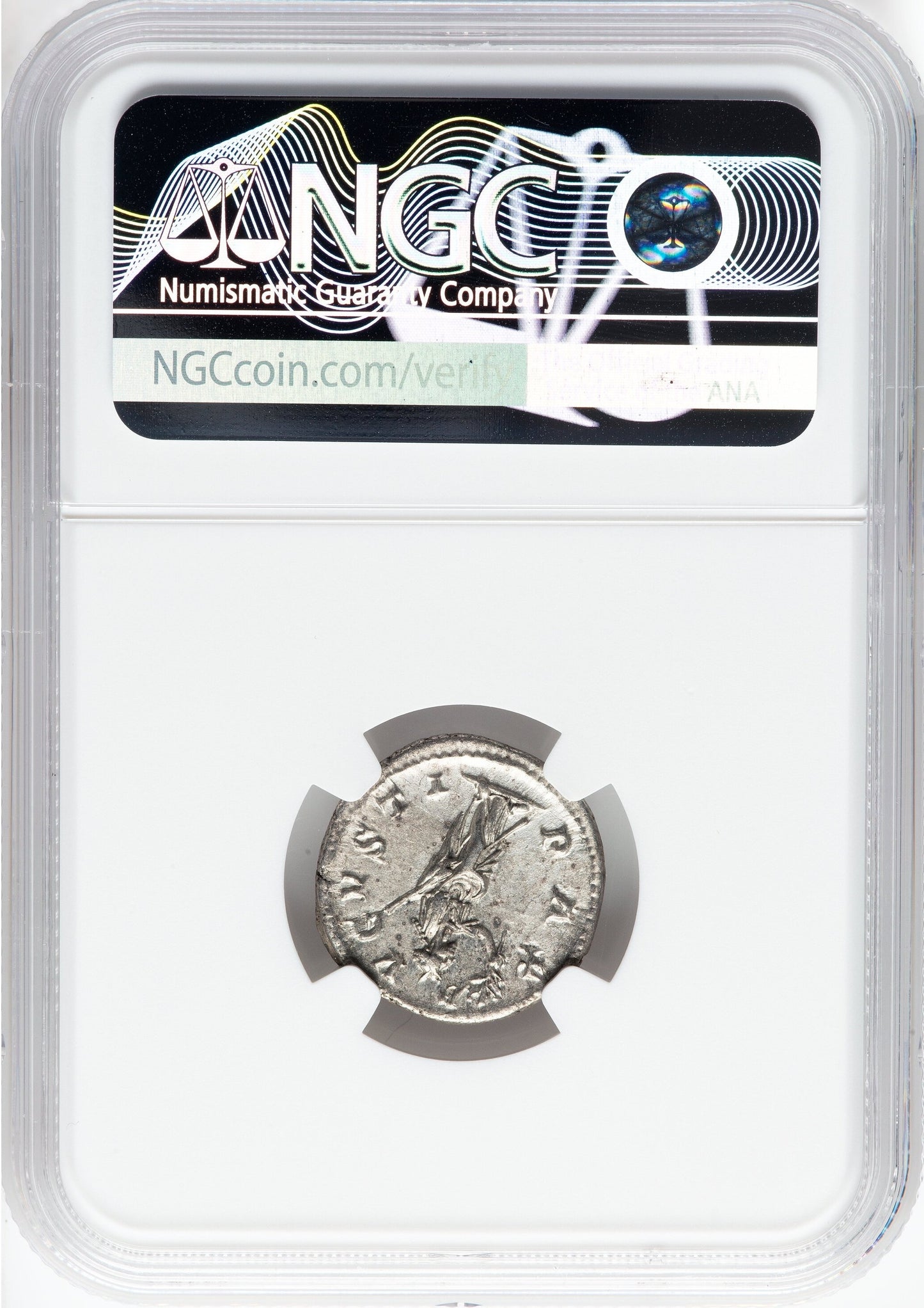 Roman Empire - Maximinus I - Silver Denarius - NGC Ch XF