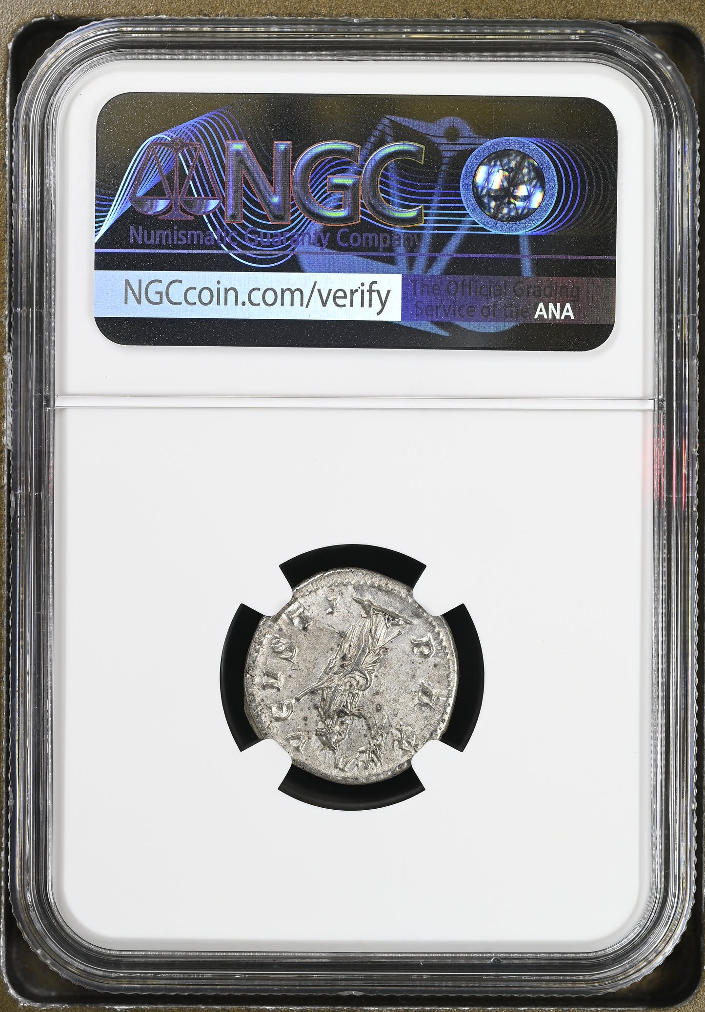 Roman Empire - Maximinus I - Silver Denarius - NGC Ch XF