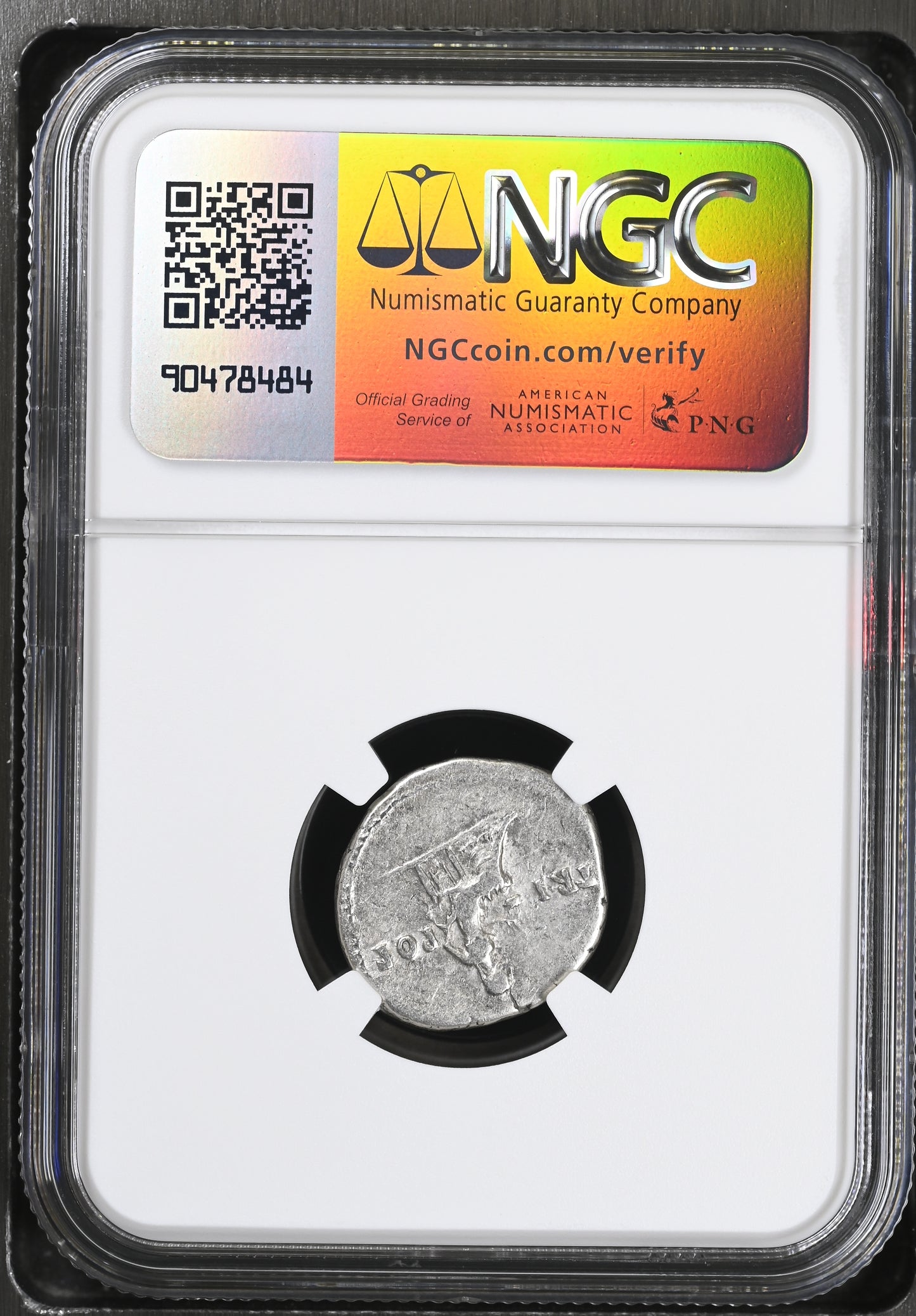 Roman Empire - Vespasian - Silver Denarius - NGC Ch F