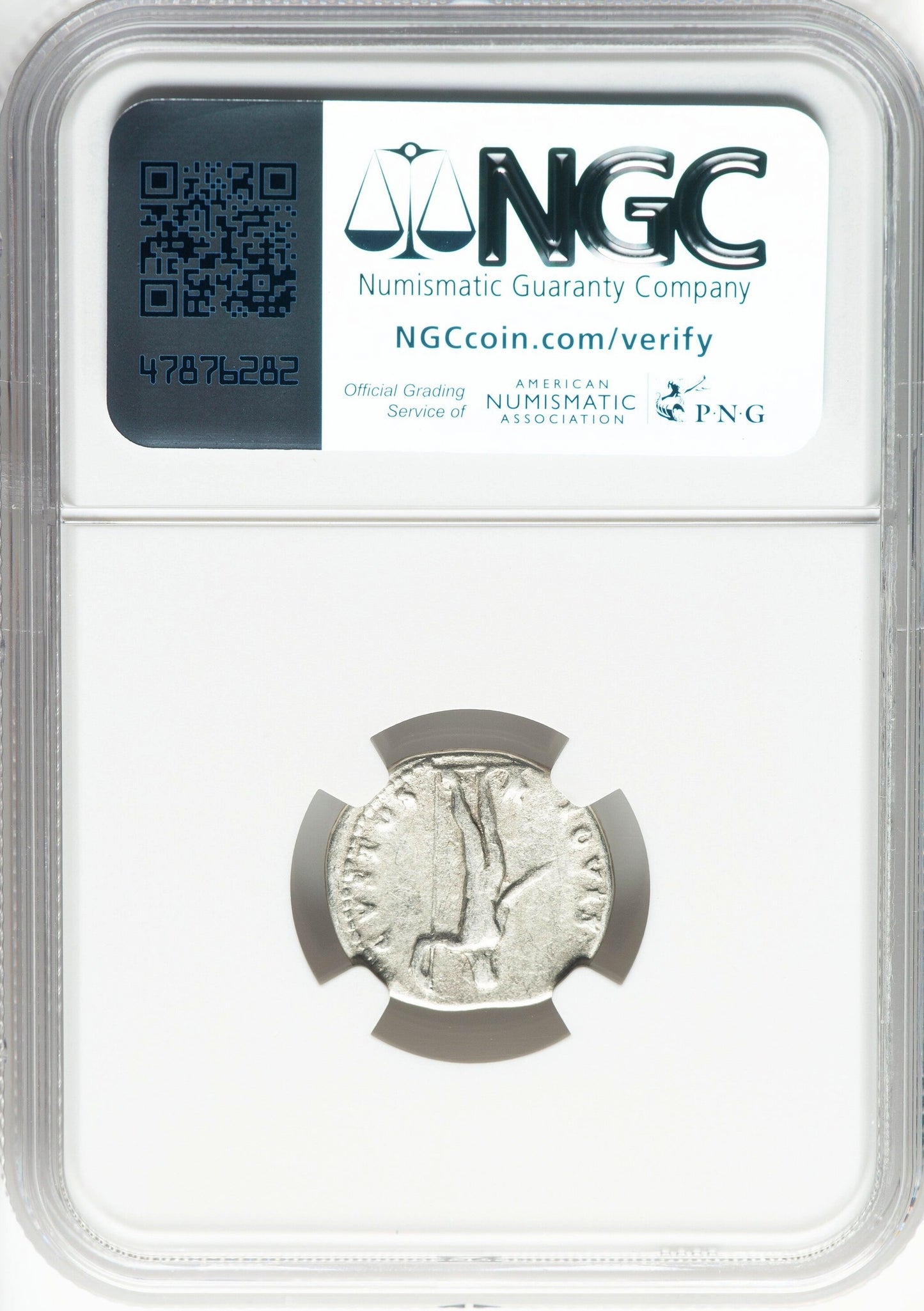 Roman Empire - Vespasian - Silver Denarius - NGC Ch F
