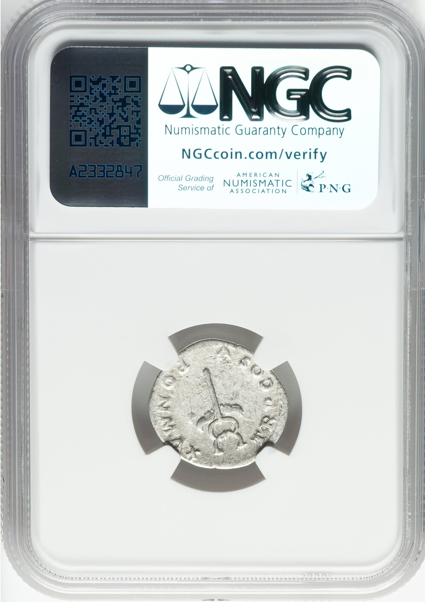 Roman Empire - Vespasian - Silver Denarius - NGC Ch F