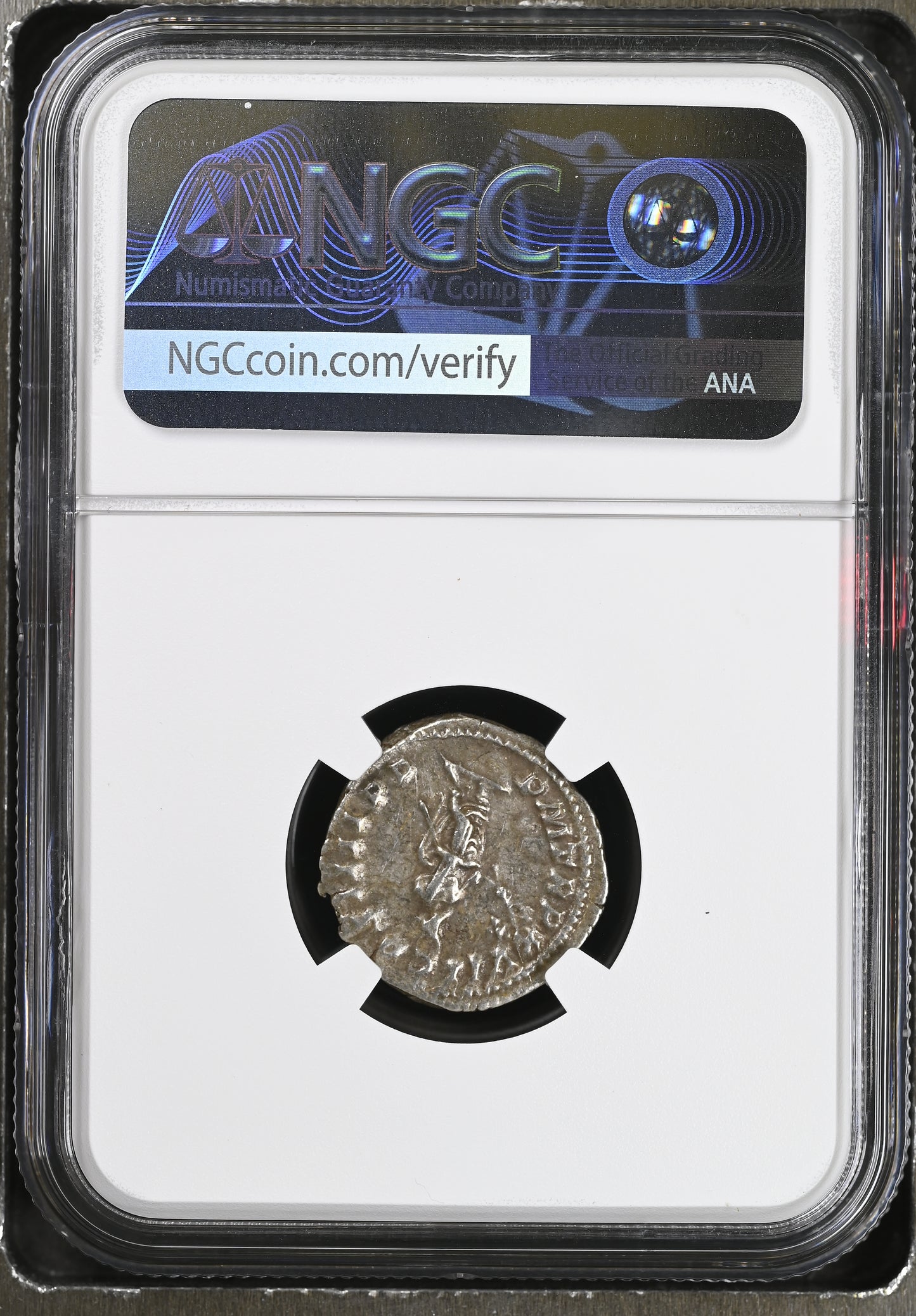 Roman Empire - Caracalla - Silver Denarius - NGC Ch XF