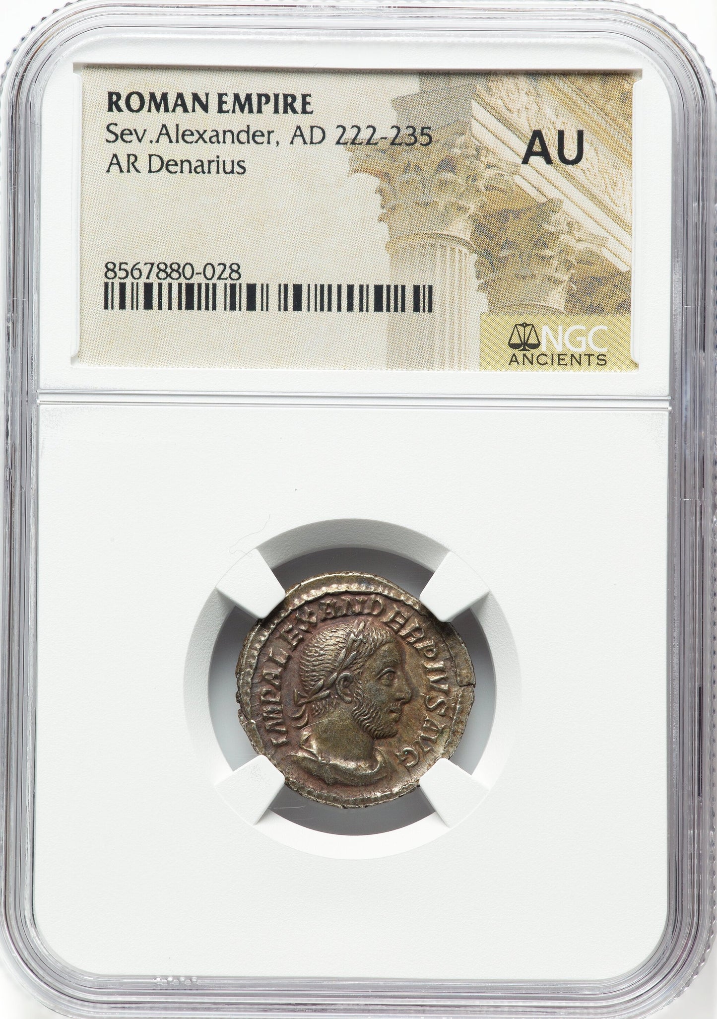 Roman Empire - Severus Alexander - Silver Denarius - NGC AU - RIC:120