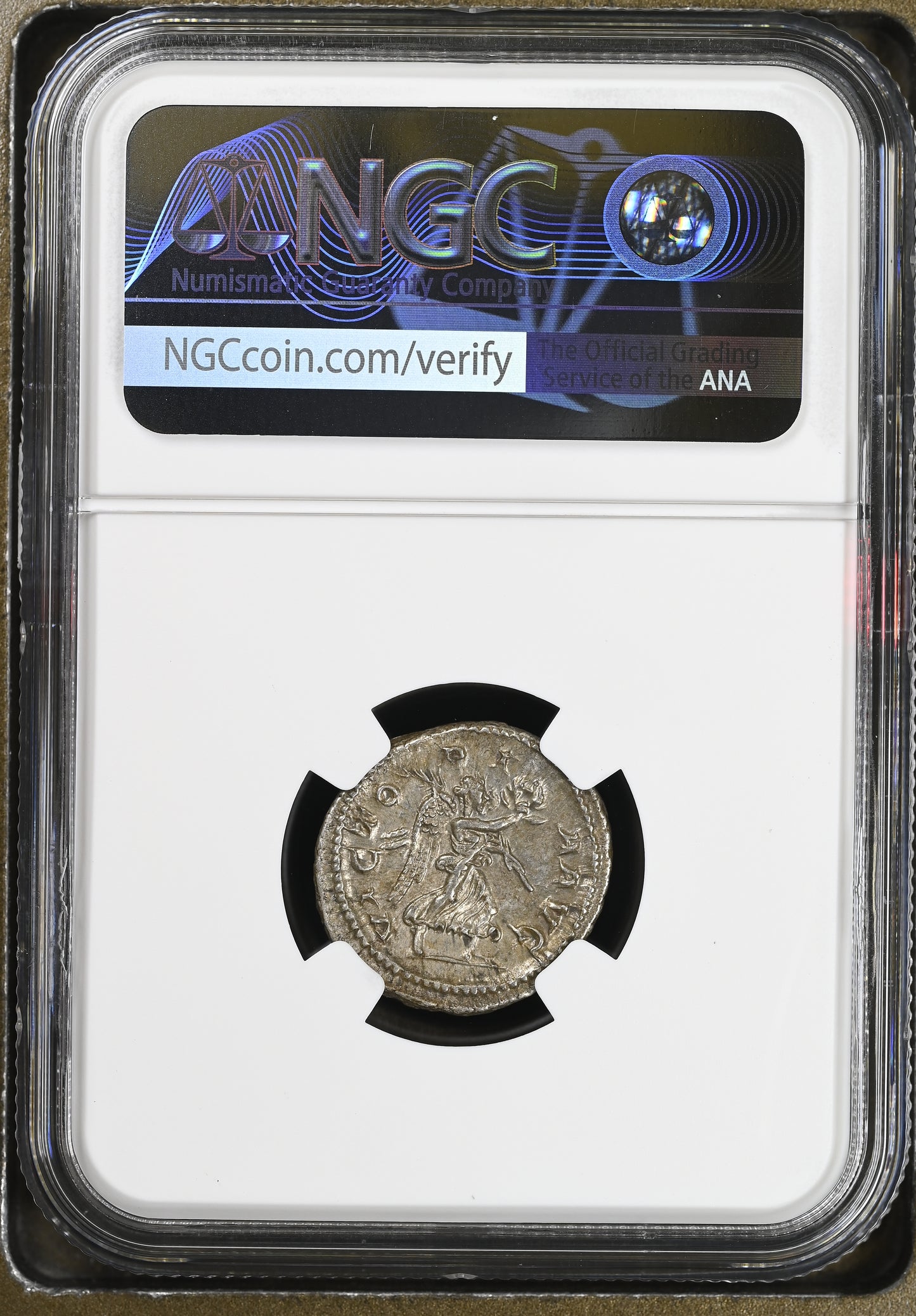 Roman Empire - Maximinus I - Silver Denarius - NGC XF