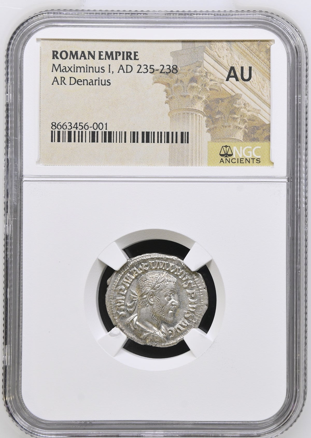 Roman Empire - Maximinus I - Silver Denarius - NGC AU - RIC:13
