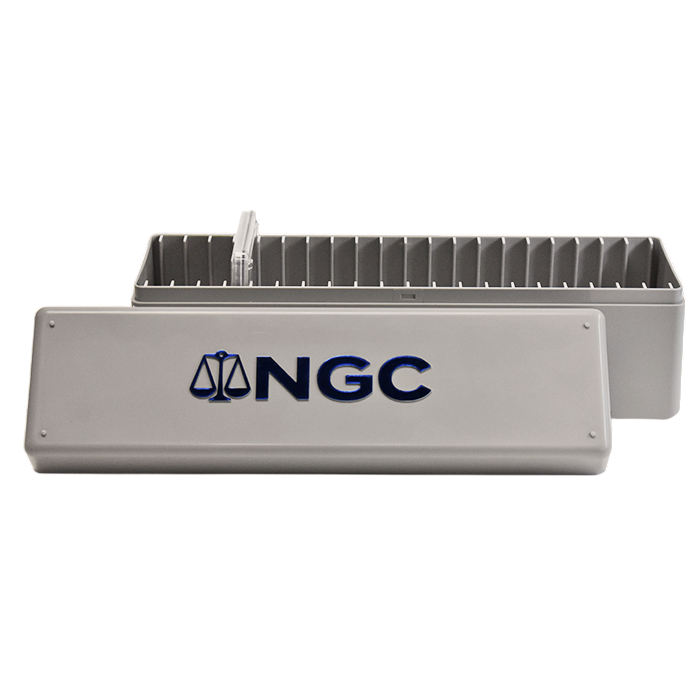 NGC Standard Coin Holder - Grey - Display Box - New Style - Made in USA