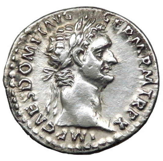 Roman Empire - Domitian - Silver Denarius - NGC XF - RIC:720
