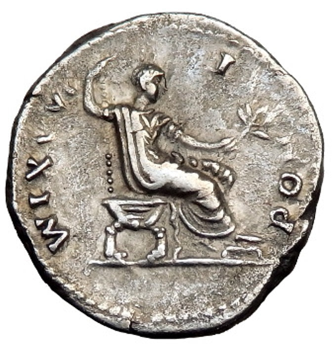 Roman Empire - Vespasian - Silver Denarius - NGC Ch VF - RIC:546