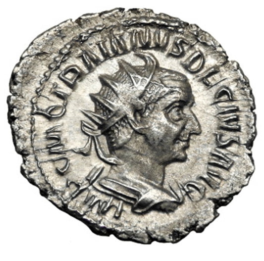 Roman Empire - Trajan Decius - Silver Double-Denarius - NGC Ch XF - RIC:12b