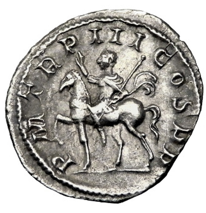 Roman Empire - Gordian III - Silver Denarius - NGC Ch XF - RIC:81