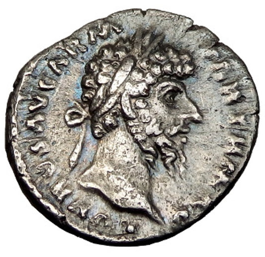 Roman Empire - Lucius Verus - Silver Denarius - NGC XF - RIC:595