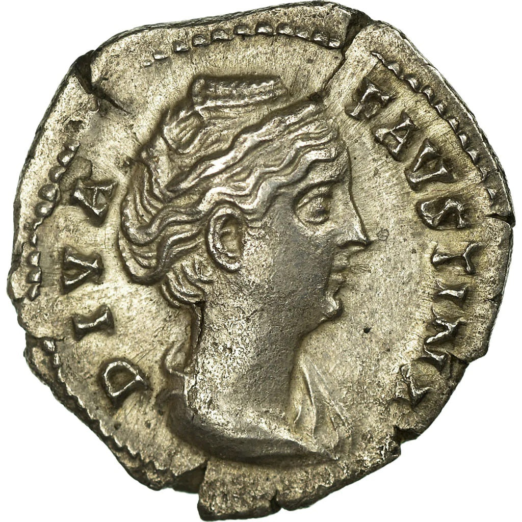 Roman Empire - Faustina I - Silver Denarius - NGC AU - Cohen:209