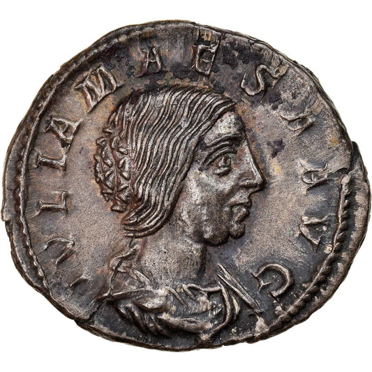Roman Empire - Julia Maesa - Silver Denarius - NGC Ch AU - RIC:268