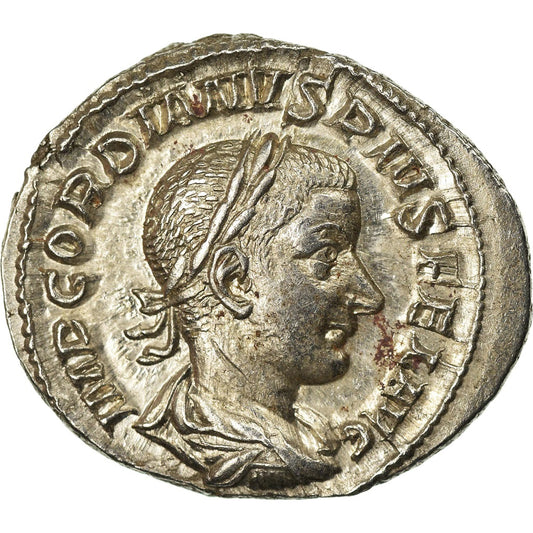 Roman Empire - Gordian III - Silver Denarius - NGC Ch AU - RIC:127
